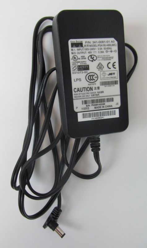 CARGADOR ESP ® Caricatore Corrente 48V compatibile con sostituzione Cisco CP -PWR-Cube-3 Model PSC18U-480 P/N 341-0206-03 B0 Adattatore Alimentazione Caricabatterie Alimentatore Ricambio Replacement