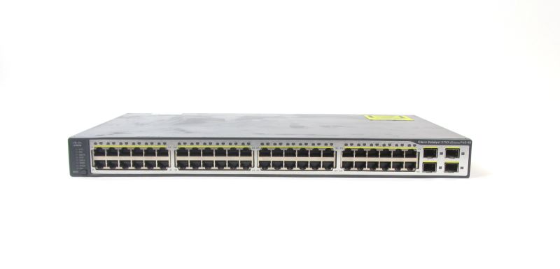 CISCO WS-C3750V2-48PS-S V2 48 PORT POE SWITCH WITH A BAD FACEPLATE