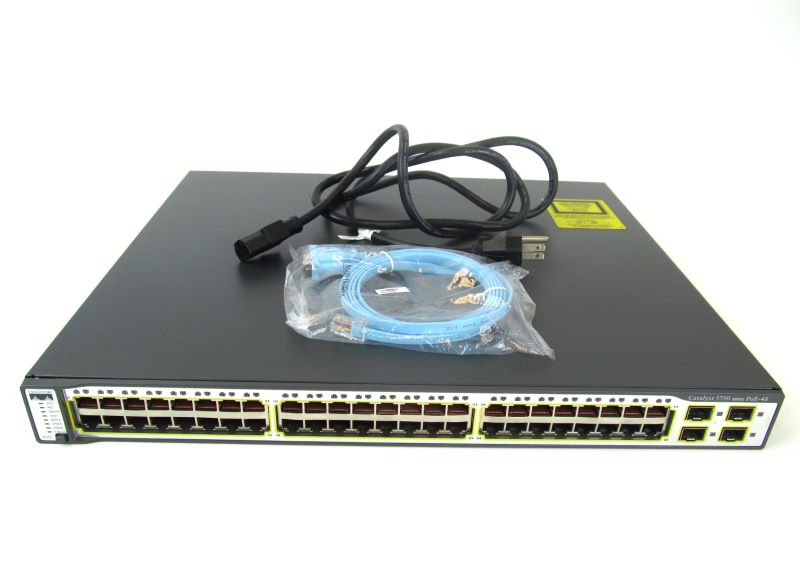 Switch PoE 10/100 Con SFP WS C3750 48PS E Cisco Catalyst 3750 48 Ports ...