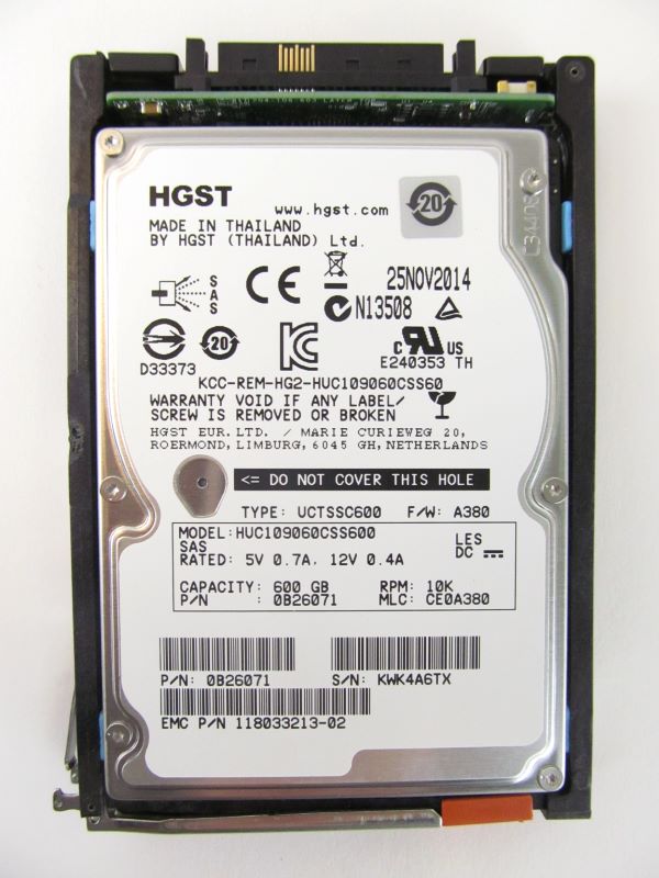 EMC 005050344 VNX 600GB SAS 10k RPM 2.5