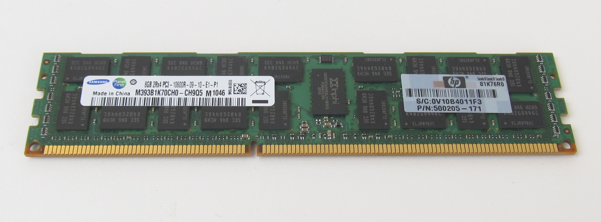 Barrette RAM 4GB DDR3L ECC PC3-10600E Pour Serveur HP - Référence HMT351U7CFR8A-H9, Occasion