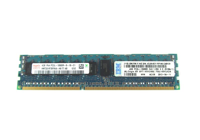 Lot of 2 IBM 49Y1406 4Gb 1RX4 PC3L-10660R ECC DIMM Server Memory zj